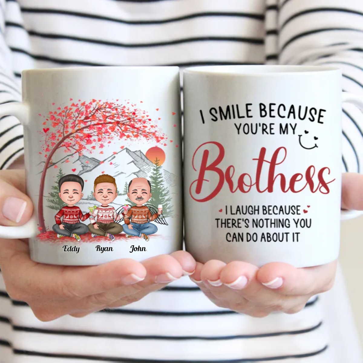 Family - I Smile Because You're My Brothers - Personalized Mug (L) - Makezbright Gifts