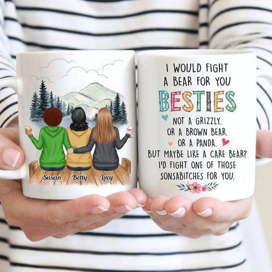 Family - I Would Fight A Bear For You Sisters - Personalized Mug - Makezbright Gifts