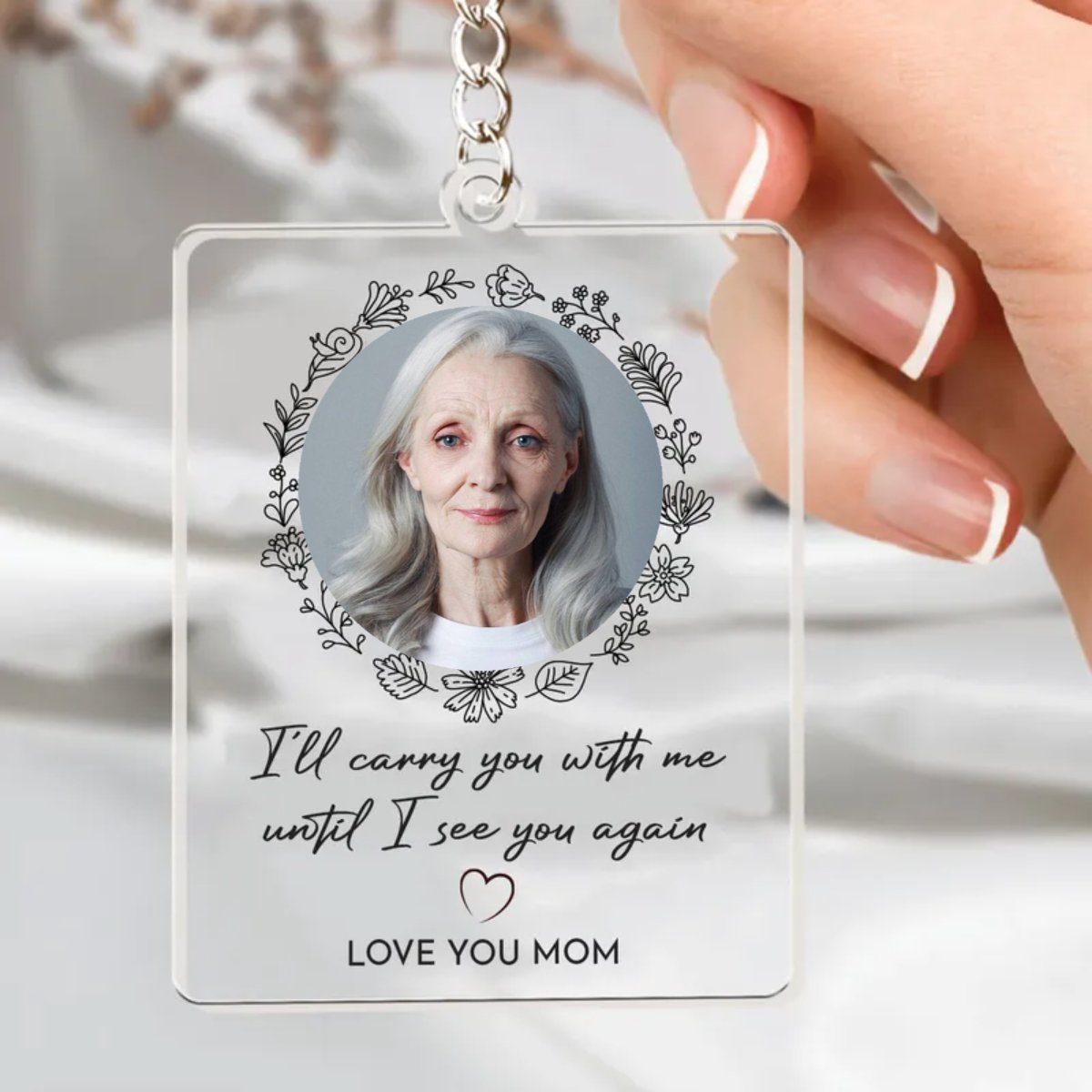 Family - I'll Carry You With Me Forever - Personalized Acrylic Keychain (HJ) - Makezbright Gifts