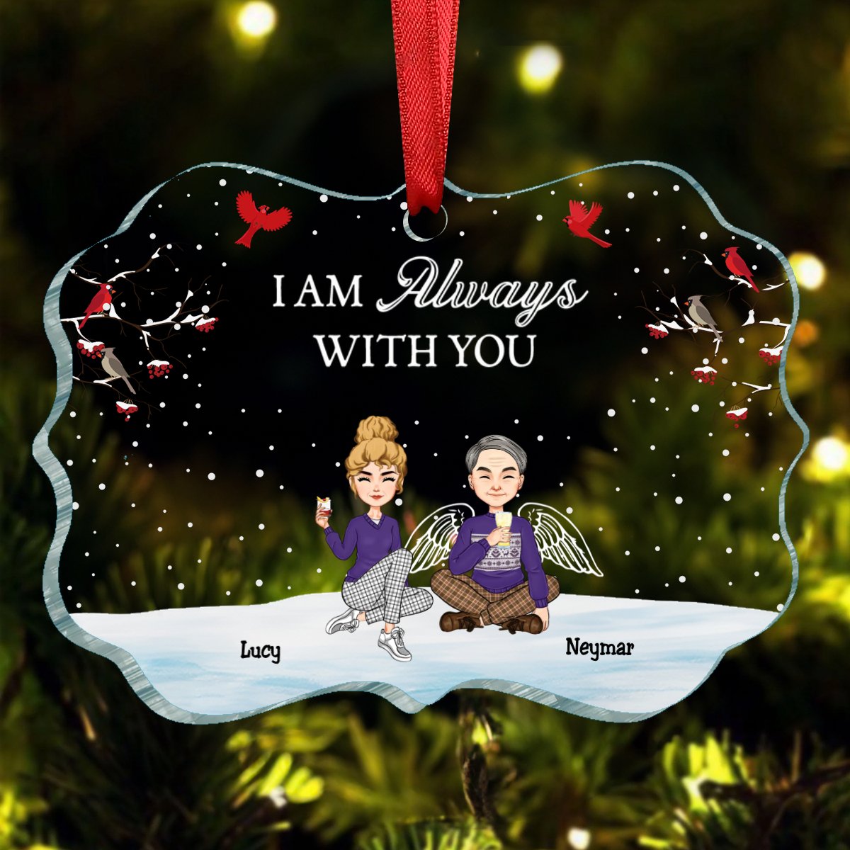 Family - I'm Always With You - Personalized Transparent Ornament (LT) - Makezbright Gifts