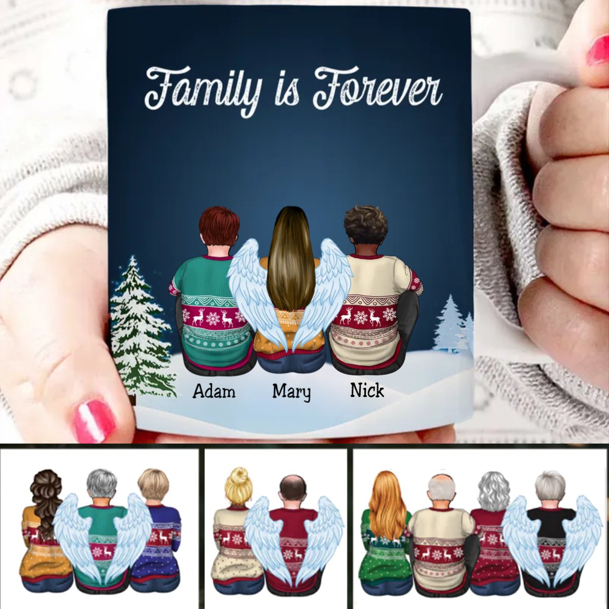 Family Is Forever - Personalized Mug - Makezbright Gifts