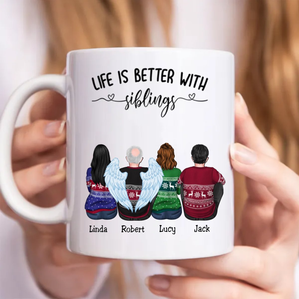 Family - Like Is Better With Siblings V2 - Personalized Mug - Makezbright Gifts