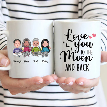 Family - Love You To The Moon And Back - Personalized Mug (NN) - Makezbright Gifts