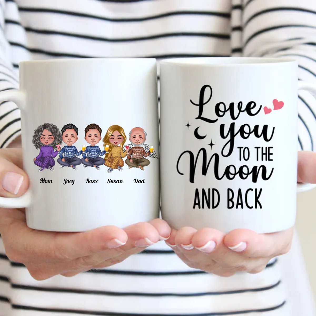 Family - Love You To The Moon And Back - Personalized Mug (NN) - Makezbright Gifts