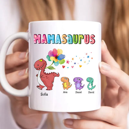 Family - Mamasaurus - Personalized Mug - Makezbright Gifts