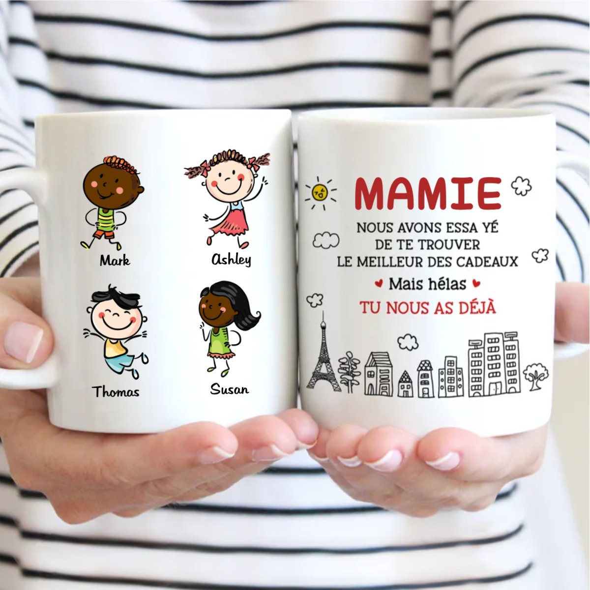 Family - Mom French Mamie - Personalized Mug - Makezbright Gifts