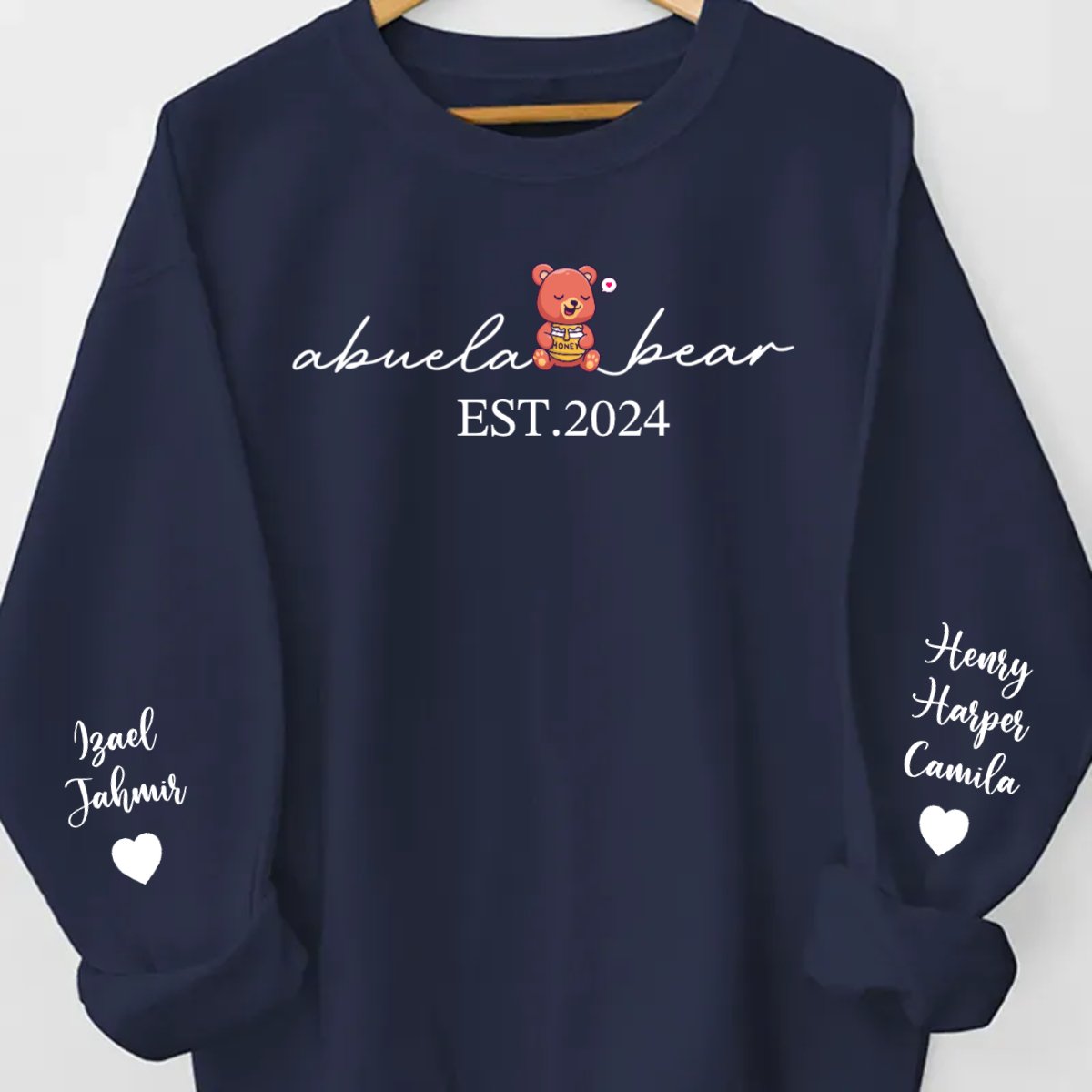 Family - Motherhood Is The Greatest Thing - Personalized Hoodie, Sweatshirt (NV) - Makezbright Gifts