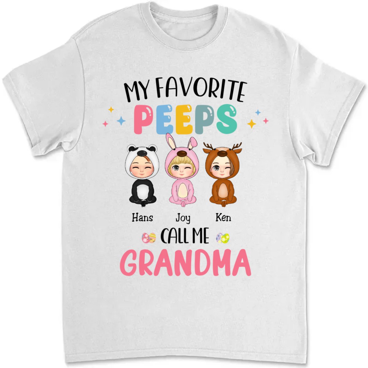 Family - My Favorite Peeps - Personalized T - Shirt - Makezbright Gifts