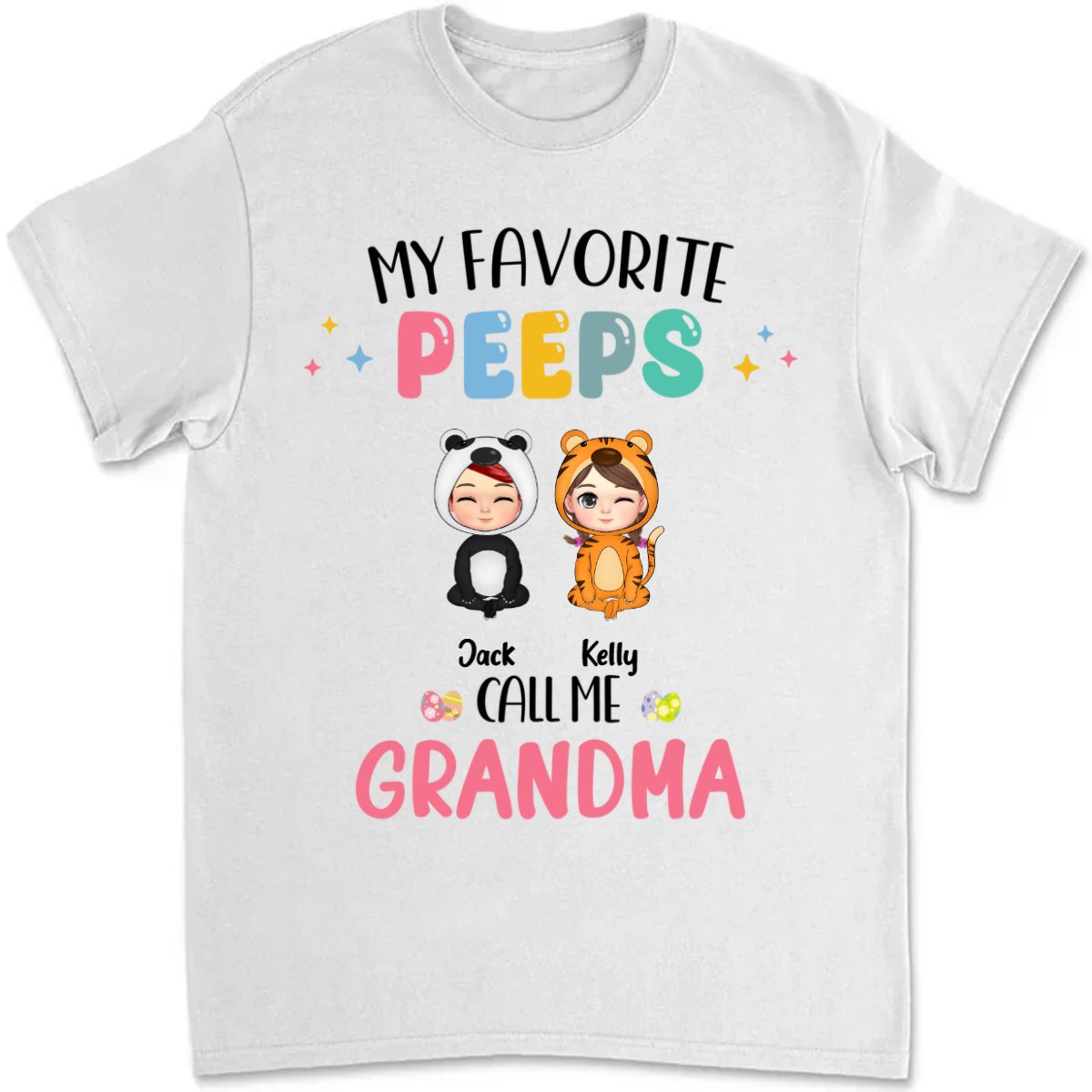 Family - My Favorite Peeps - Personalized T - Shirt - Makezbright Gifts