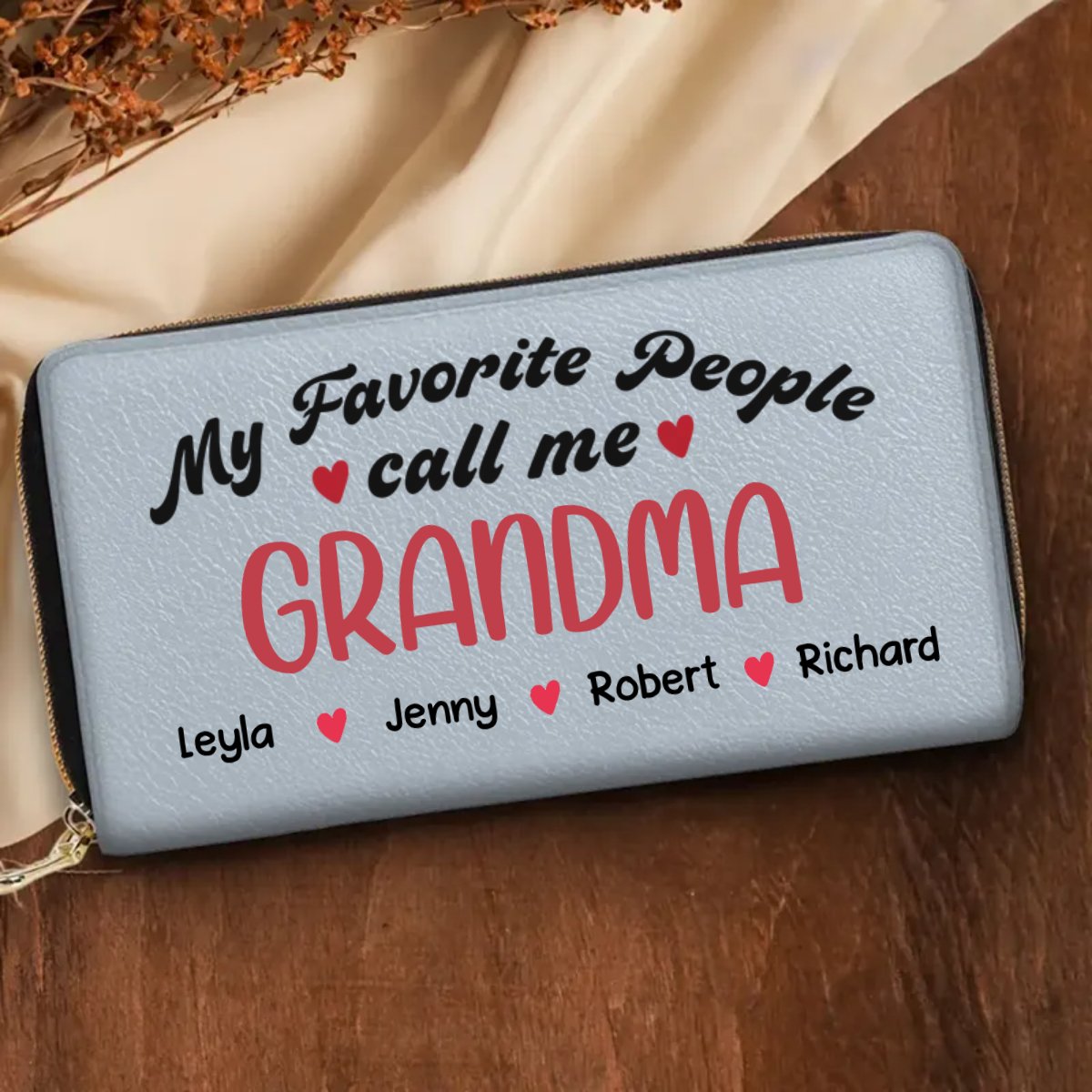 Family - My Favourite People Call Me Grandma - Personalized Horse Clutch Purse - Makezbright Gifts