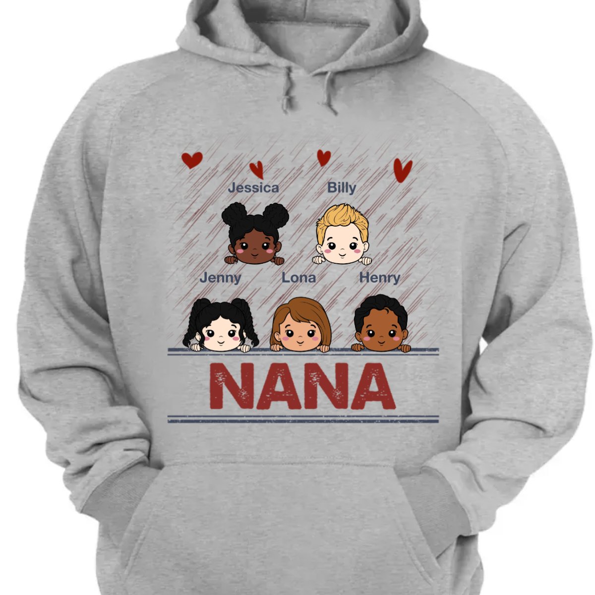 Family - Nana Papa Mommy Daddy - Personalized Unisex T - shirt, Hoodie, Sweatshirt (VT) - Makezbright Gifts