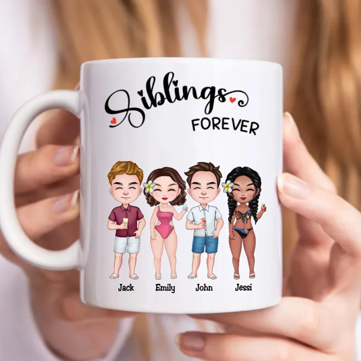 Family - Siblings Forever - Personalized Mug - Makezbright Gifts