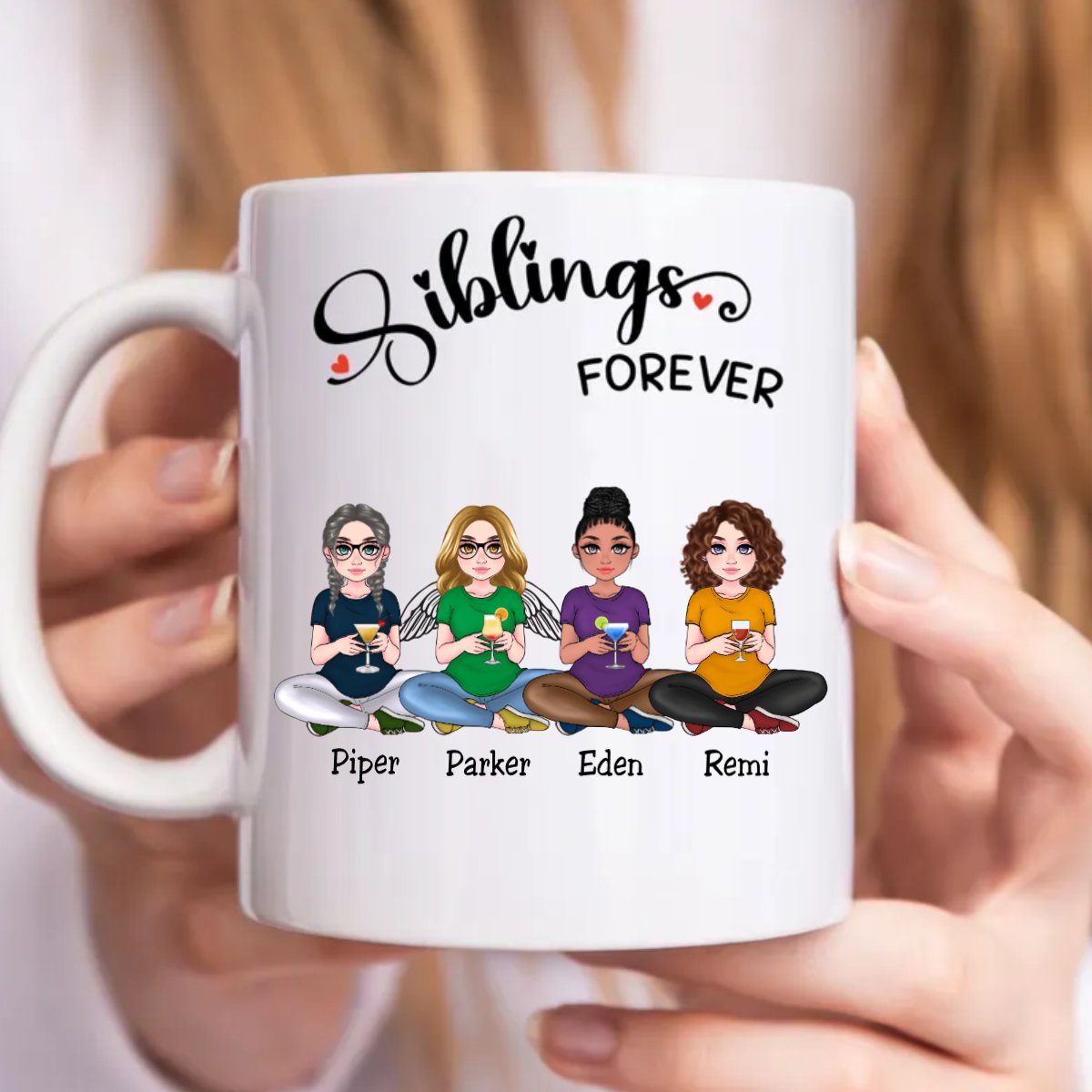 Family - Siblings Forever - Personalized Mug (NM) - Makezbright Gifts