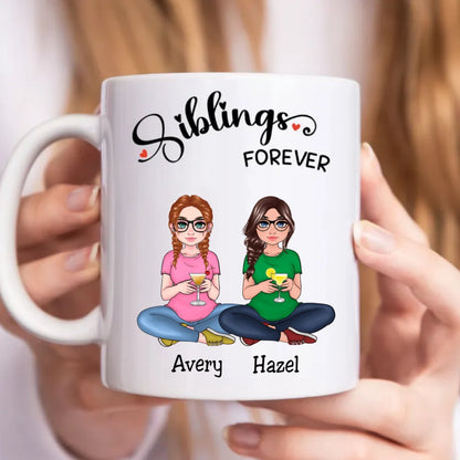 Family - Siblings Forever - Personalized Mug (NM) - Makezbright Gifts