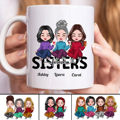 Family - Sisters Forever V2 - Personalized Mug - Makezbright Gifts