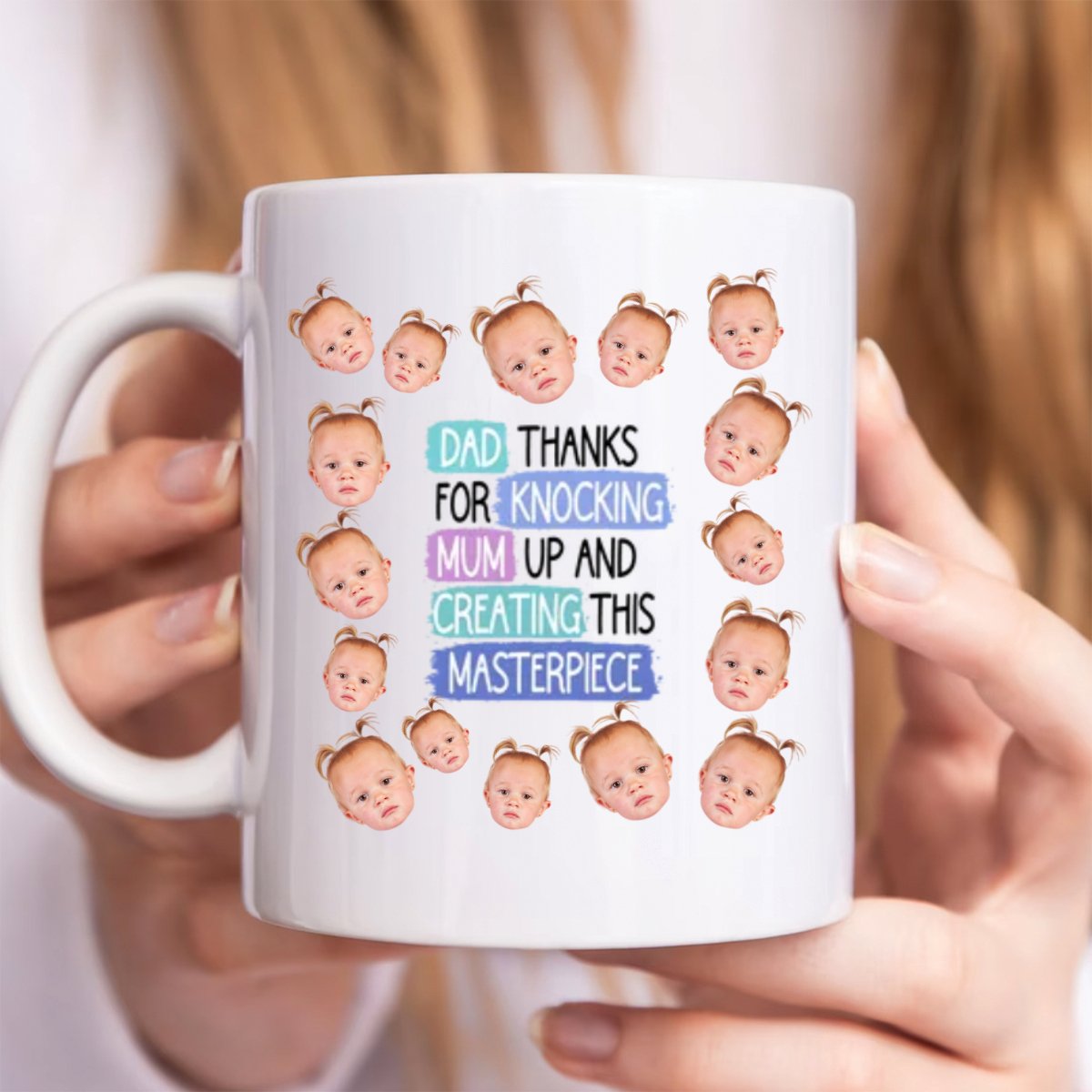 Family - Thanks For Knocking Mum Up - Personalized Photo Mug - Makezbright Gifts