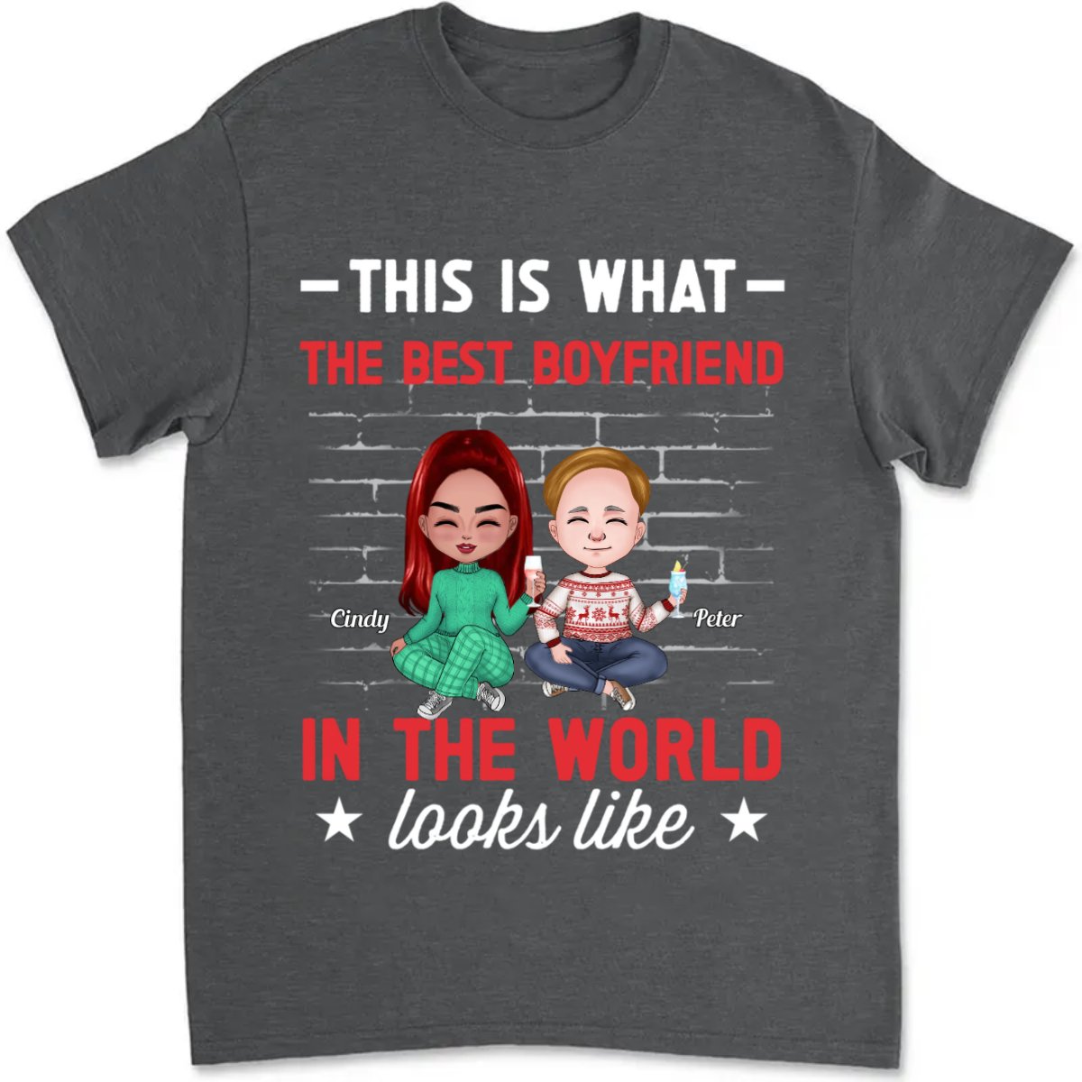 Family - The Best Partner Looks Like - Personalized T - Shirt - Makezbright Gifts