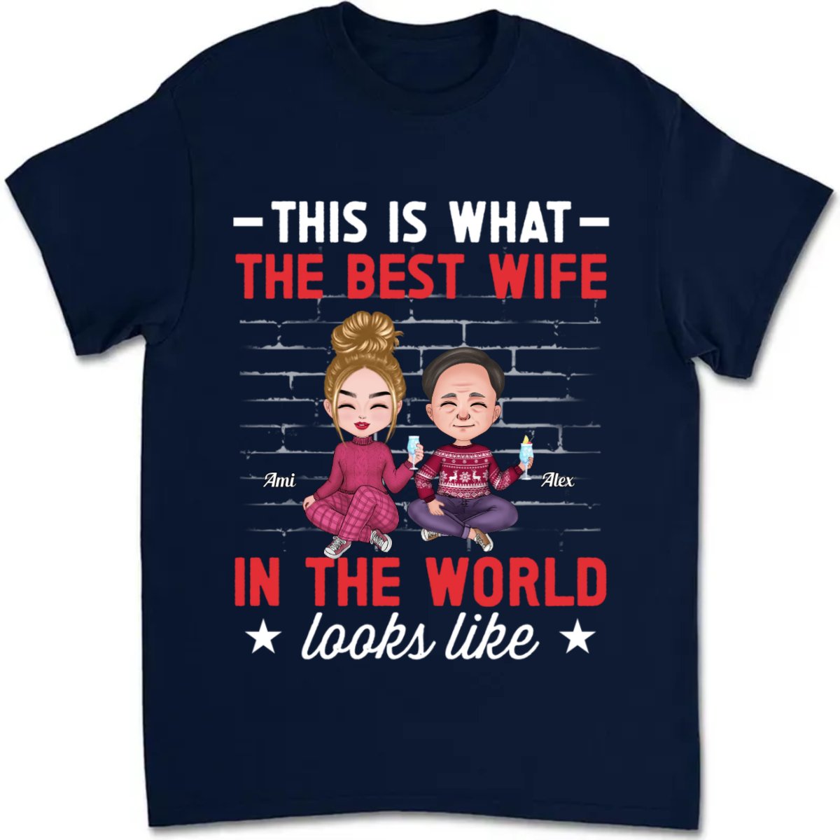 Family - The Best Partner Looks Like - Personalized T - Shirt - Makezbright Gifts