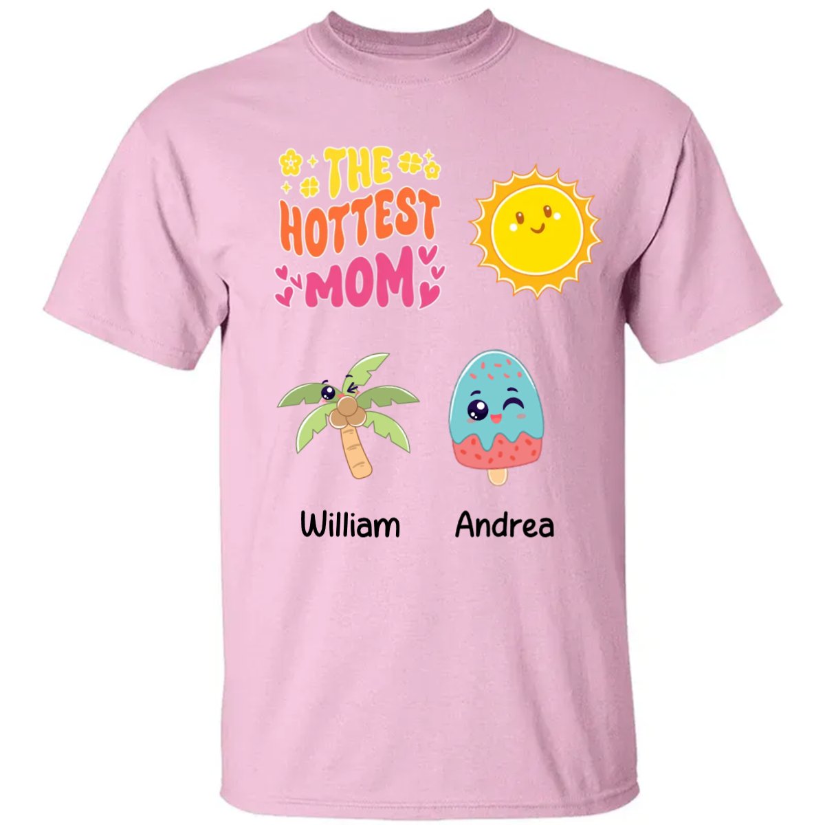 Family - The Hottest Mom Summer Vibe Groovy - Personalized Unisex T - shirt, Hoodie, Sweatshirt - Makezbright Gifts