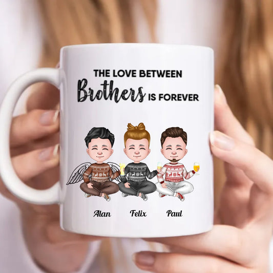 Family - The Love Between Brothers Is Forever - Personalized Mug (CB) - Makezbright Gifts