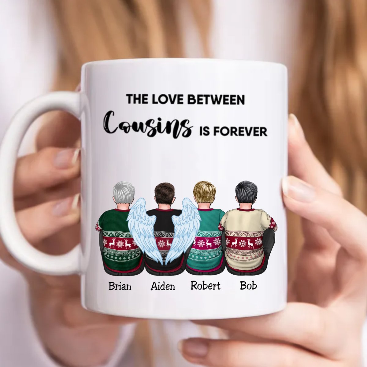 Family - The Love Between Cousins Is Forever - Personalized Mug (LL) - Makezbright Gifts