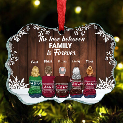 Family - The Love Between Family Is Forever - Personalized Ornament - Makezbright Gifts