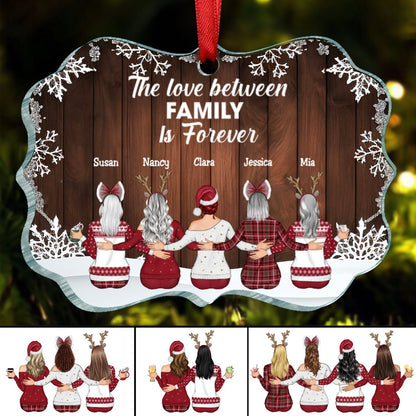 Family - The Love Between Family Is Forever - Personalized Ornament (BU) - Makezbright Gifts