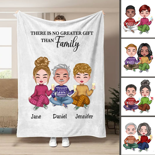 Family - There Is No Greater Gift Than Family - Personalized Blanket (VT) - Makezbright Gifts