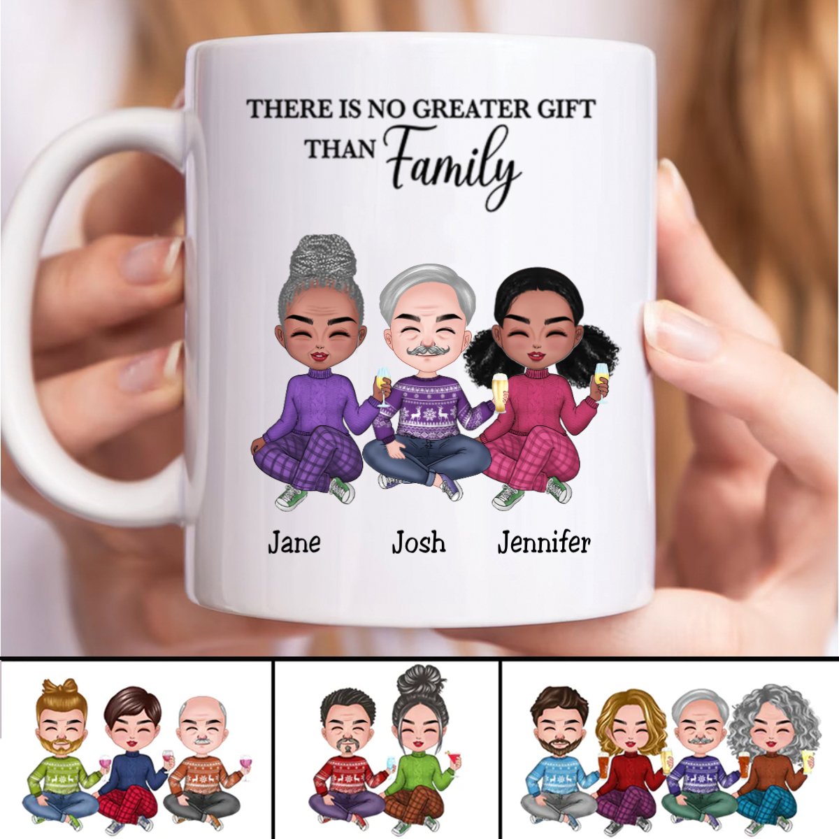 Family - There Is No Greater Gift Than Family - Personalized Mug (VT) - Makezbright Gifts