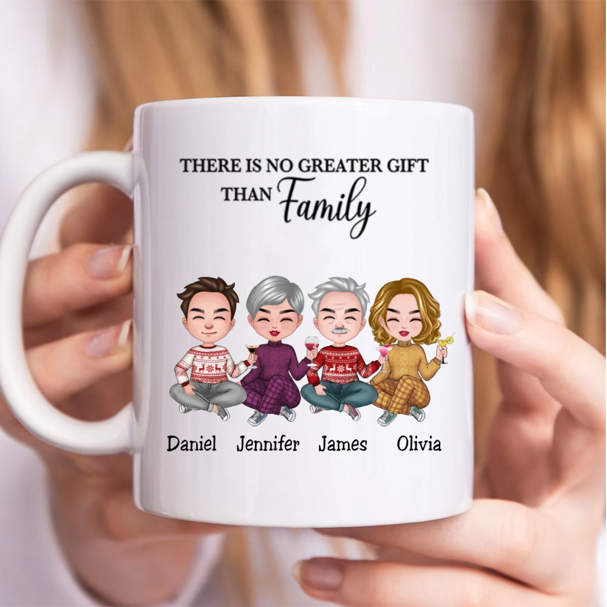 Family - There Is No Greater Gift Than Family - Personalized Mug (VT) - Makezbright Gifts