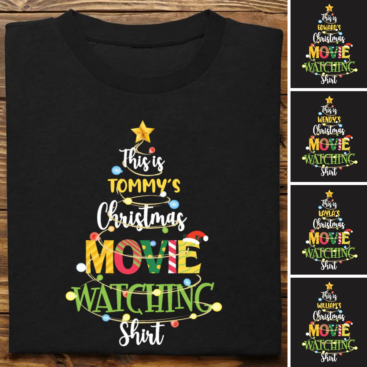 Family - This Is My Christmas Movie Watching Shirt - Personalized Unisex T - shirt - Makezbright Gifts