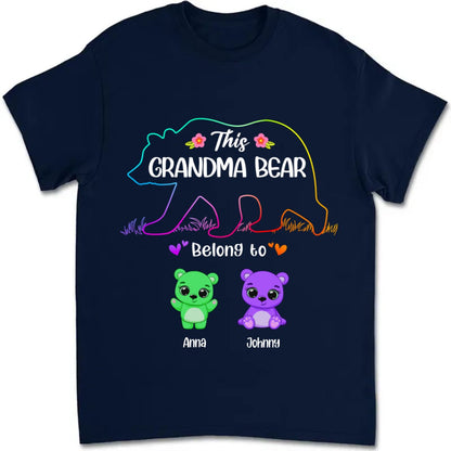 Family - This Mama Bear Belongs To - Personalized T - Shirt - Makezbright Gifts