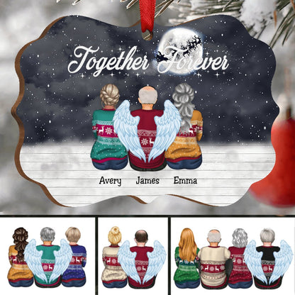 Family - Together Forever - Personalized Acrylic Ornament (Black) - Makezbright Gifts