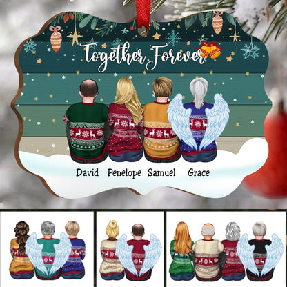 Family - Together Forever - Personalized Acrylic Ornament (Green) - Makezbright Gifts