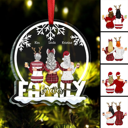 Family - We Are Family Forever - Personalized Christmas Transparent Ornament (TT) - Makezbright Gifts