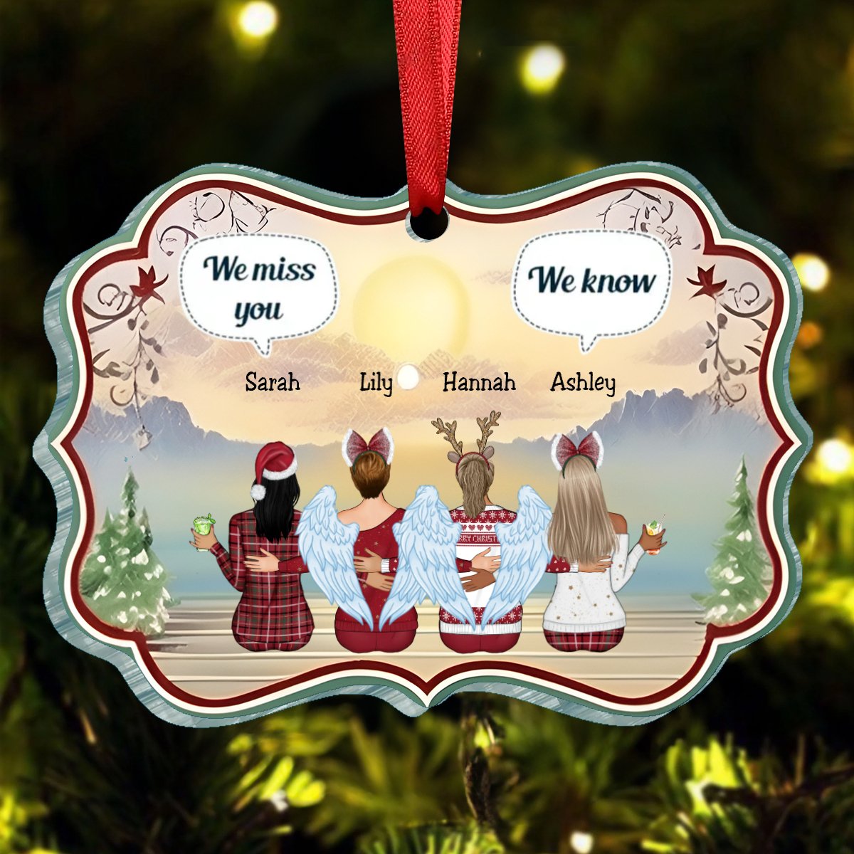 Family - We Miss You A Letter From Heaven To You - Personalized Ornament (LH) - Makezbright Gifts