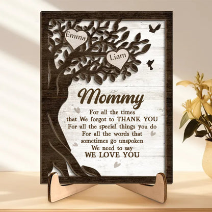 Family - We Need To Say We Love You - Personalized 2 - Layered Wooden Plaque - Makezbright Gifts