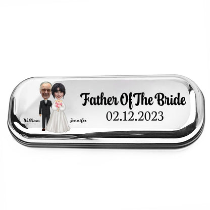 Father - Custom Photo Father Of The Bride - Personalized Chrome Glasses Case Box (TB) - Makezbright Gifts