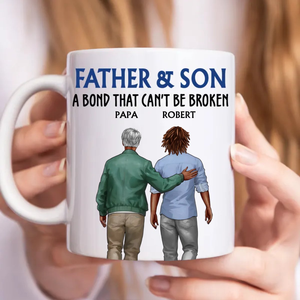 Father - Father And Sons A Bond That Can's Be Broken - Personalized Mug (QH) - Makezbright Gifts