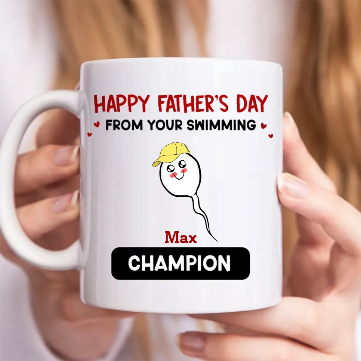 Father - Happy Father's Day From Your Swimming Champions - Personalized Mug (QH) - Makezbright Gifts