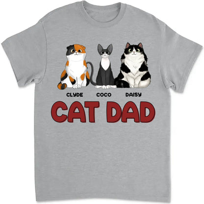 Father's Day - Cat Dad - Personalized Unisex T - shirt - Makezbright Gifts