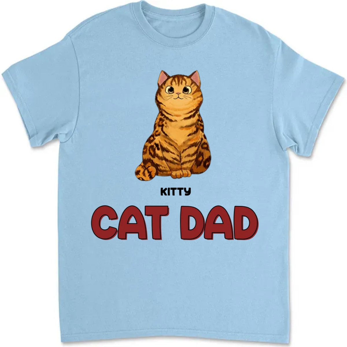 Father's Day - Cat Dad - Personalized Unisex T - shirt - Makezbright Gifts