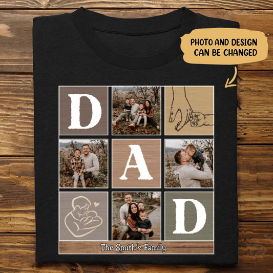 Father's Day - Custom Photo Hold This And Consider It A Big Hug - Personalized T - Shirt - Makezbright Gifts