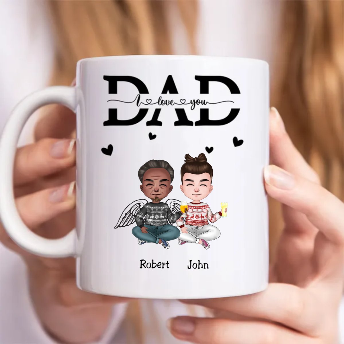 Father's Day - Dad We Love You - Personalized Mug (LH) - Makezbright Gifts