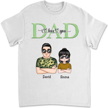 Father's Day - Dad We Love You - Personalized T - Shirt (TB) - Makezbright Gifts