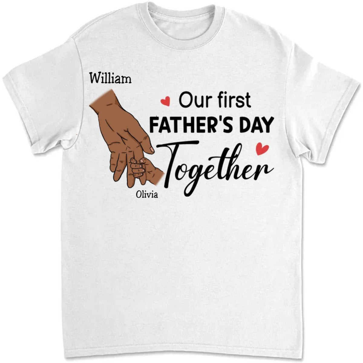 Father's Day - Father And Baby - Our First Father's Day Together - Personalized T - shirt - Makezbright Gifts