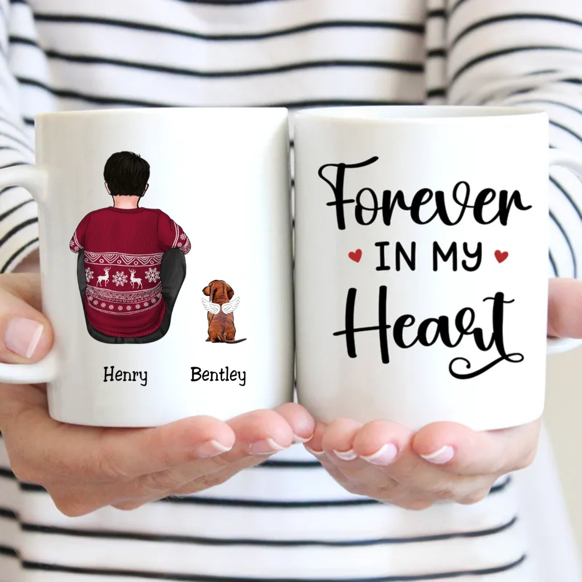 Father's Day - Forever In My Heart - Personalized Mug - Makezbright Gifts