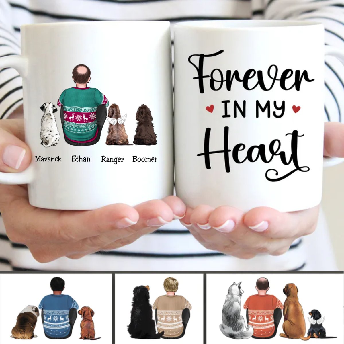 Father's Day - Forever In My Heart - Personalized Mug - Makezbright Gifts