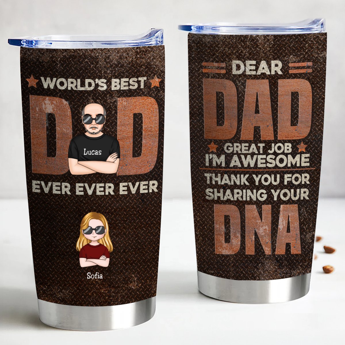 Father's Day - Great Job We're Awesome Thank You For Sharing Your - Personalized Tumbler - Makezbright Gifts