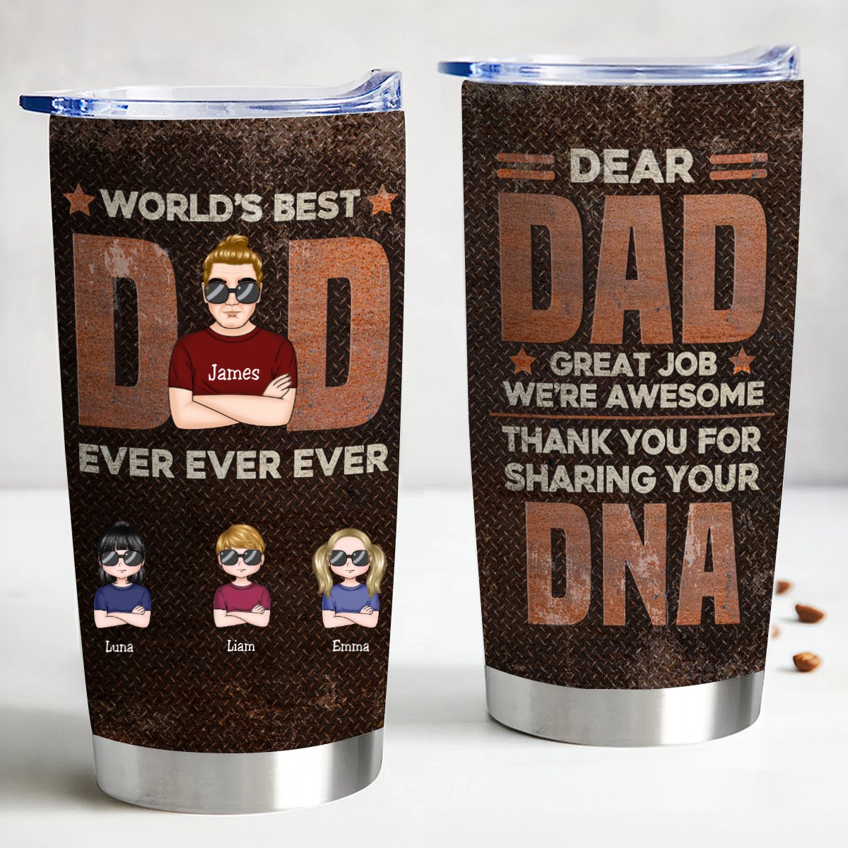 Father's Day - Great Job We're Awesome Thank You For Sharing Your - Personalized Tumbler - Makezbright Gifts